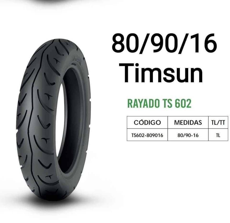 Cauchos 80/90/16 Timsun 8 Lonas
