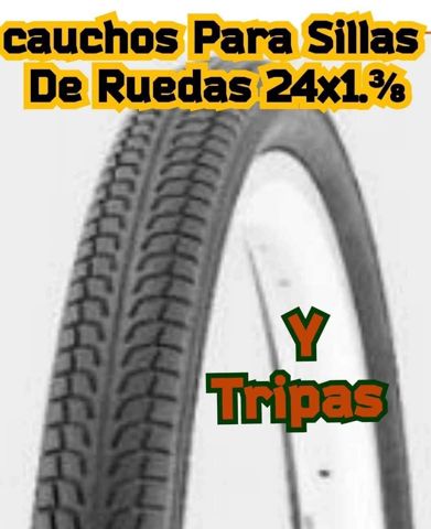 Cauchos AJ Para Sillas De Ruedas 24x1.⅜ Y Tripas