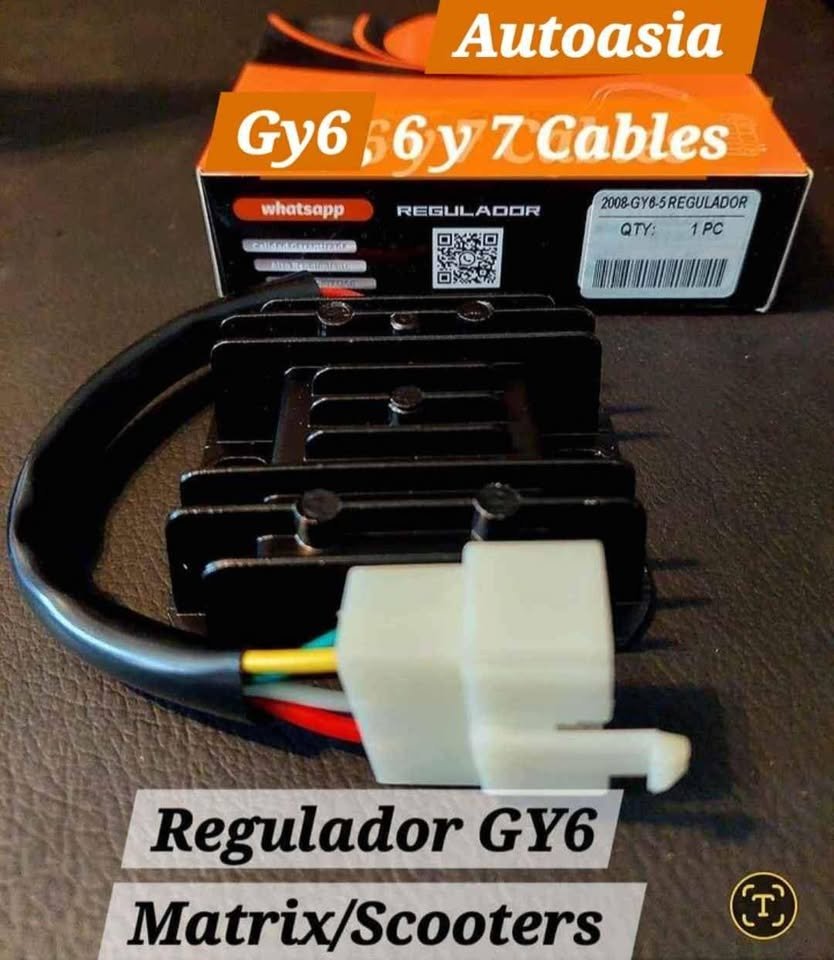 Regulador Motos GY6 Matrix, Scooter de 6 y 7 cables