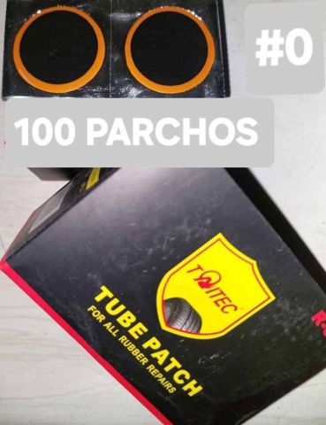 Parchos #0 Para Cauchos y Tripas Marca Taitec Caja de 100 parchos, pegas, zapatas, Valvulas