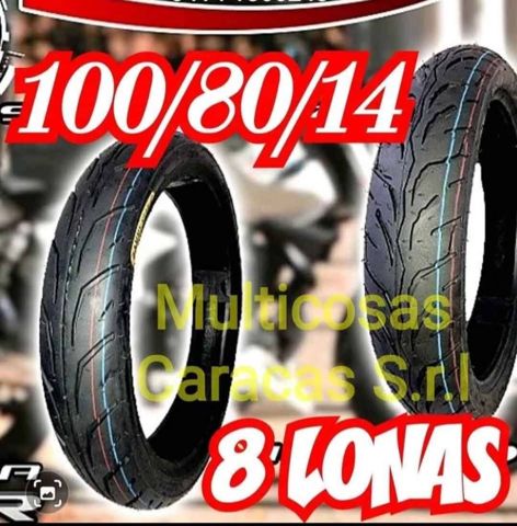 Cauchos 100/80/14 Para Motos Cobra Bera y otras