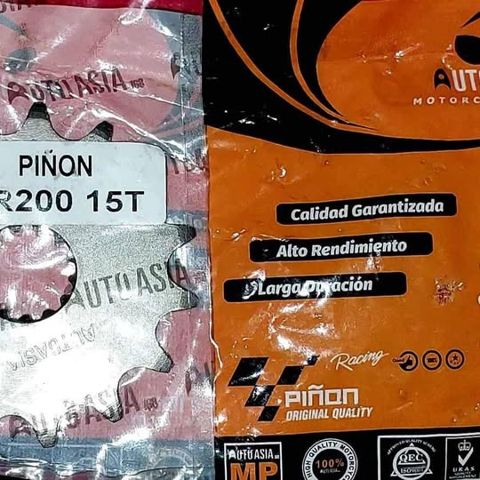 Piñon 15T Para Moto DR200 Marca Autoasia