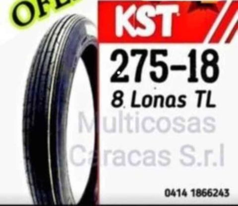 Cauchos 275-18 Delantero Para Motos Bera, Jaguar, Horse, Owen, GN, Leon, MD