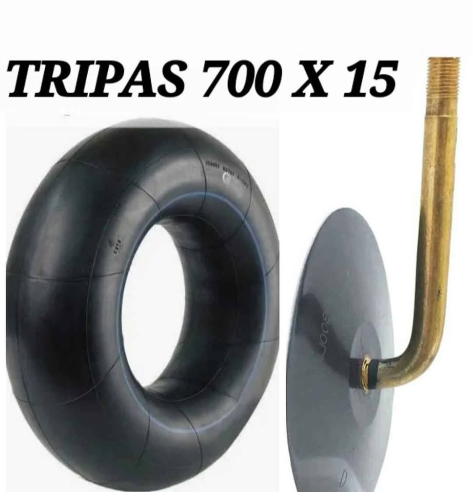 Tripas 700x15 valvula de bronce curva