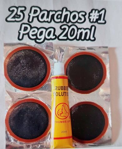 20 Parchos #1 y Un Tubo De Pega De 20 ml